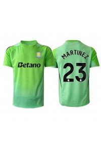 Aston Villa Emiliano Martinez #23 Maalivahti Jalkapallovaatteet Vieraspaita 2025-26 Lyhythihainen